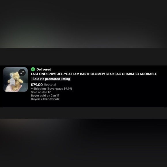 1 (one) BNWT JELLYCAT TINY BARTHOLOMEW BEAR GREAT STOCKING STUFFER PRICE FIRM - Picture 14 of 16